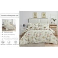 thumbnail image 4 of Jessy Home Flower Quilt Twin Size Red Floral Bedding Microfiber Bedspread Coverlet Set, 4 of 7