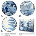thumbnail image 3 of Designart "Blue Ferns Cobalt Charm I" Floral Floater Framed Wall Decor, 3 of 7
