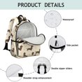 thumbnail image 2 of Dachshund Dog Paw Print White Pattern Cute School Backpack Bag for School with Padded Back and Adjustable Shoulder Straps 15.25"x11.5"x5.25", 2 of 2