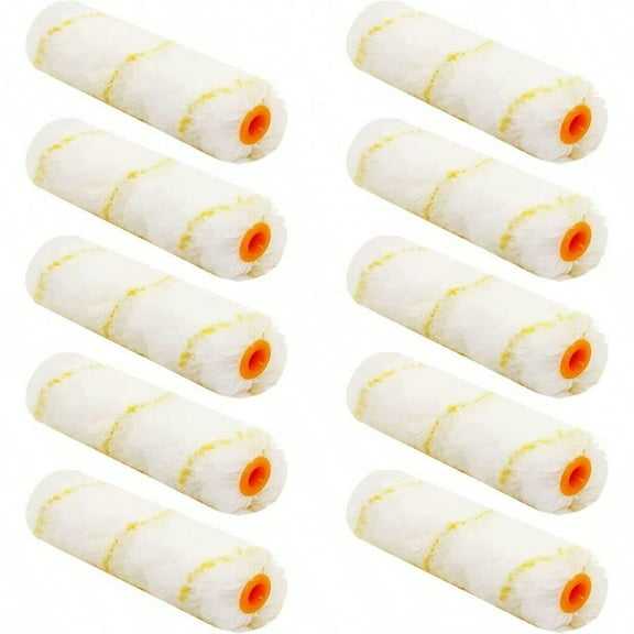 10 Pieces Paint Roller Cover 6 inch Microfiber Roller Covers Washable Covers for Roller Frame House Painting plies Naps for Paint Roller Brush for Painting Walls Ceilings