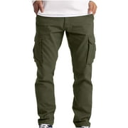 YODETEY Black Friday deals,Men'S Cargo Trousers Work Wear Combat Safety Cargo 6 Pocket Full Pants