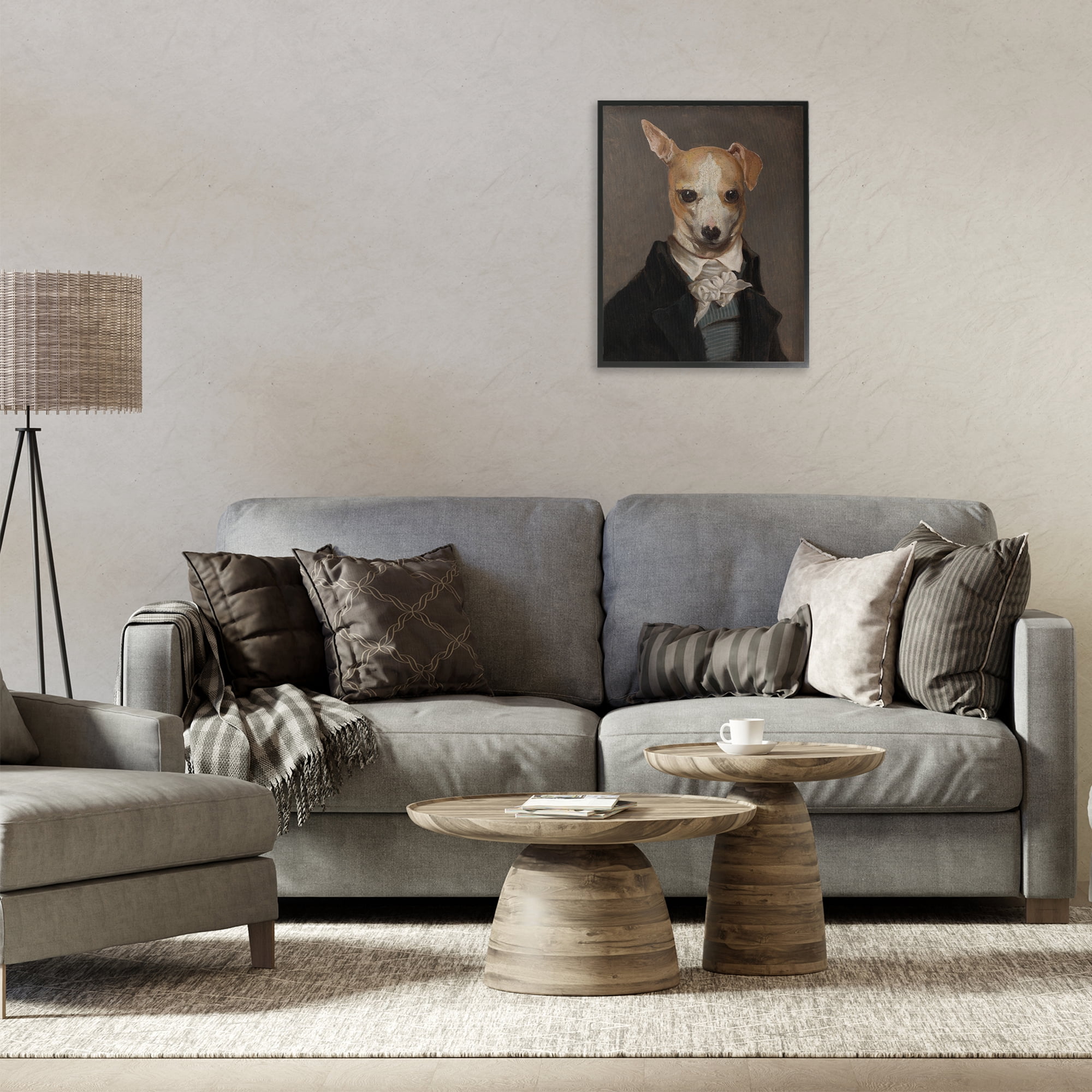 Stupell Industries Classic Portrait Chihuahua Animals & Insects Painting Black Framed Art Print Wall Art, 16 x 20