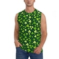 thumbnail image 1 of Fotbe Happy St. Patrick's day Men's Camiseta sin Mangas Estampada para Hombres, Playera Casual para Gimnasio, Entrenamiento, Playa-Small, 1 of 7