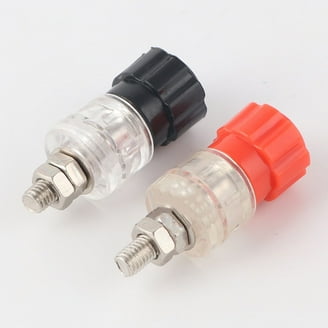 2-Piece Car Battery Terminal Connector Set - Quick Release Disconnect Clamps, Brass & Aluminum