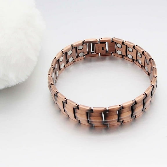 Men's copper, elegant 99.99% pure copper bracelet, detachable men's bracelet European and American couple bracelet (1pc)