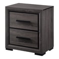 thumbnail image 3 of FOA Drummond 3-Piece Gray Wood Panel Bedroom Set - Queen + 2 Nightstands, 3 of 7