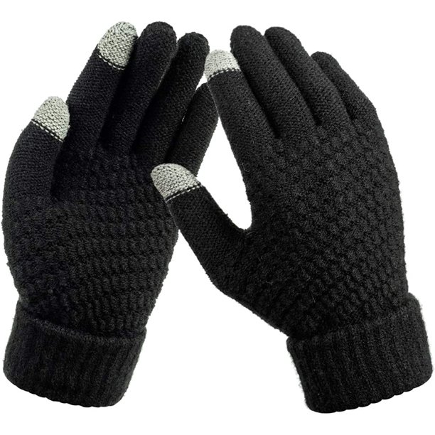 Guantes de invierno cálidos táctiles antideslizantes guantes de punto supersuaves guantes deportivos de invierno bicicleta ciclismo motocicleta para mujer, regalo de Navidad esquí esquí Gafas de esquí