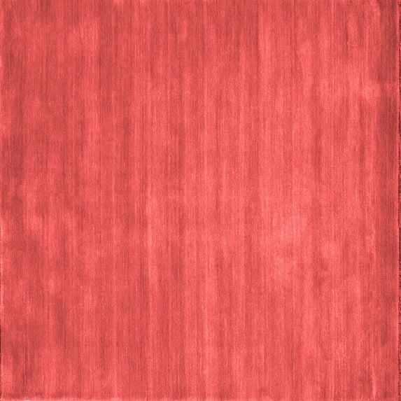 Ahgly Company Indoor Square Abstract Red Contemporary Area Rugs, 6' Square