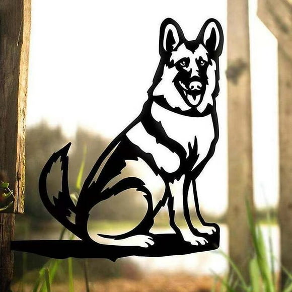 Metal Iron Dog Art Garden Sculpture, Metal Dog Status For Yard, Animal Metal Art, Farm Garden Dcor