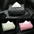 thumbnail image 7 of Guanhe Car Tissue Box Holder Back Seat, Leather Paper Storage Bag for Car Interior Armrest Box Sun Visor Chair Back Hanging Tissue Bag, 7 of 7