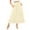 Beige, variant on UVEASISHA Flowy Skirts for Women Elastic Waist Drawstring Skirt with Pockets A Line Ruffle Pleated Maxi Skirts White L