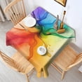 thumbnail image 2 of Colorful Ink Pattern Square Tablecloth,Waterproof Square Table Cover,Wipeable Spillproof Washable Table Cover for Home Kitchen Party Decor 42"X42"(107x107cm), 2 of 6
