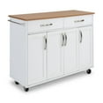 thumbnail image 2 of Homestyles 51"W Storage Plus Off White Wood Kitchen Cart, 2 of 9
