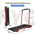 thumbnail image 5 of FYC 2.5HP Under Desk Treadmill 2 in 1 Folding Treadmill for Home Office, Foldable Treadmill Compact Electric Walking Running Machine w/ Remote Control & LED Display, Walking Running Jogging (Red), 5 of 7