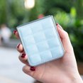 thumbnail image 4 of ELEHOLD Full Body Case for Samsung Galaxy Z Flip 6, Trellis Design Bling Sparkly Shockproof Leather Case for Women Men,Lightblue, 4 of 6