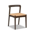 thumbnail image 5 of Accent Chairs Capri Woven Seat Oak Wood Dining Chair Dark Brown Red Oak,Fabric Accent Chairs, 5 of 16