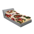 thumbnail image 2 of Ambesonne Christmas Fitted Sheet & Pillow Sham Set, Vintage Ornaments, Twin, Multicolor, 2 of 2