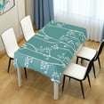thumbnail image 7 of Turquoise Leaf Brunch Rectangle Tablecloth, Dust Proof Anti Wrinkle Wipeable Table Cloth Tabletop foration of Dinner Kitchen Wedding Holiday Party 54"x54" Decor Gift, 7 of 7