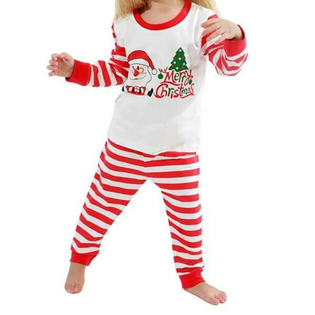 

LisenraIn Christmas Family Matching Outfits Kids Mom Dad Clothes Print Pajamas