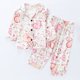 thumbnail image 2 of Odeerbi 1-8 Años Niños Niñas Pijama de Satén Con Solapa Entallada Camisa de Manga Larga Conjunto de Pantalones Suave Estampado Amor Ropa de Dormir Conjuntos de Pijama de Dos Piezas, 2 of 9