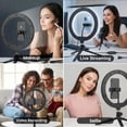 thumbnail image 2 of DAYBETTER 10" Selfie Ring Light with Tripod Stand & Cell Phone Holder, Dimmable LED Ringlight for Makeup/Videos/Vlog/Tiktok, Usb Port, 2 of 6