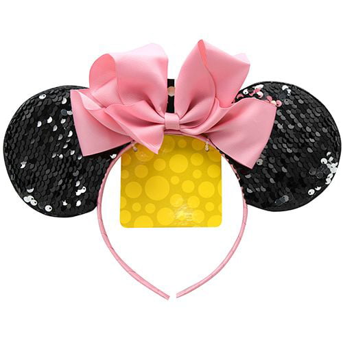 60 pcs Minnie Mickey Mouse Ears Headbands Black Pink Bow Party Favors Birthday 