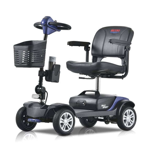 Leadzm Secure Adjustable 4-Wheel Mobility Scooter with Charger, Green, 350 lb Limit