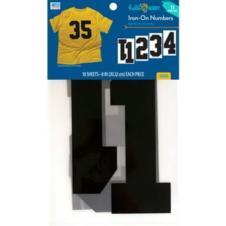 147 Pcs Iron on Numbers Iron on Letters,8 inch T-Shirt Heat Transfer 0 to 9 Jersey Soft Iron-On Numbers,2 inch Iron on Letters for DIY Team Uniform