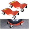 thumbnail image 1 of Bingirl Chariot à Roues en Fer Robuste pour Voiture - Support de Pneus de Voiture avec Frein, Chariot de Véhicule avec Roues pour Réparation Auto, Vendu en 1 Paire (Orange), 1 of 7