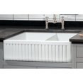 thumbnail image 2 of Empire Industries Sutton Place Fireclay 33" L x 18" W Double Basin Farmhouse Kitchen Sink In White, 2 of 5