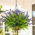 thumbnail image 5 of 12 Pcs Artificial Plants Outdoor, 17.7" Tall Artificial Faux Flowers Outdoor Fake Plants UV Resistant, Lifelike Fake Flowers Plastic Greenery for Porch Garden Patio Decor, 5 of 6