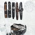 thumbnail image 2 of Camel & Brown Headband - 1" Leather Stud/Gem Elastic, 2 of 2