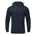 thumbnail image 5 of Rrunsv Mens Hoodies Pullover Oversized Hoodie Heavyweight Cotton Hooded Sweatshirt Couples Streetwear Hoodies Solid Color Sweatshirts Unisex(Navy,2XL), 5 of 5