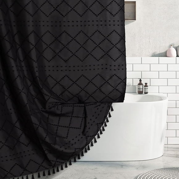 suxuMhao Shower Curtain Liner - Washable Waterproof Shower Curtain with Liner, Boho Shower Curtain, Black Shower Liner, W36"*H72" 1 Piece Curtain for Bathroom, Durable Shower Curtains, Style 4