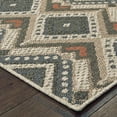 thumbnail image 3 of HomeRoots 506963 8 x 10 ft. Gray Geometric Stain Resistant Indoor & Outdoor Rectangle Area Rug, 3 of 5