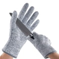 thumbnail image 1 of 2 pares de guantes anticorte de nivel 5, material de calidad alimentaria, guante de trabajo de cocina, descascarado de ostras, fileteado de pescado, corte de carne, tallado, gris, L ER, 1 of 5
