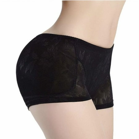 

Women Middle Waist Underwear Abundant Buttocks Padded Lady Seamless Butt Lift Lingerie Hip Up Control Panties Black XXXL