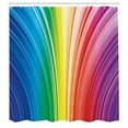 thumbnail image 3 of Ambesonne Modern Shower Curtain, Psychedelic Stripes, 69"Wx84"L, Magenta Blue, 3 of 5