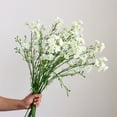 thumbnail image 2 of Nvzi 6 piezas de flores artificiales de tacto real, flores falsas para decoración del hogar, oficina, boda, arreglo de ramo de flores artificiales para decoración (azul oscuro, 23,6 pulgadas de largo), 2 of 5