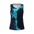thumbnail image 4 of Lsque Blue Marble And Gold Printed Workout Tank Tops for Women, Athletic Sports Tank Tops, Compression Sleeveless Dry Fit Shirts,Sleeveless Yoga Shirt-XX-Large, 4 of 9