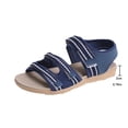 thumbnail image 3 of Xucatan Women's Sporty Adjustable Strap Sandals, Breathable Open Toe Flat Slides with Hook and Loop Closure, Three Strap Casual Beach Shoes, Versatile Summer Outdoor Footwear Gift, 3 of 8