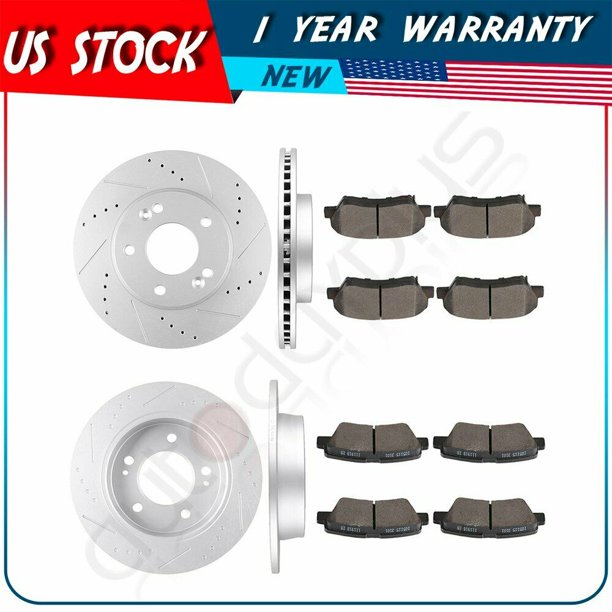 Front Rear Brake Discs Rotors Ceramic Pads For Hyundai Elantra Coupe