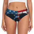 thumbnail image 1 of Fotbe American Flag Skull Calzones Estampados para Mujer – Ropa Interior de Algodón, Cómoda, Suave y Elástica-XX-Large, 1 of 6