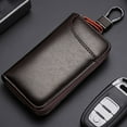 thumbnail image 3 of Leather Men Key Holder Organizer Pouch Split Car Key Wallet Pouch Bag, 3 of 7