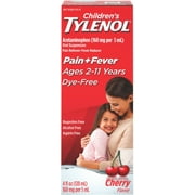 TYLENOL Children's Pain & Fever Liquid, Cherry Flavor 4 oz (Pack of 2)