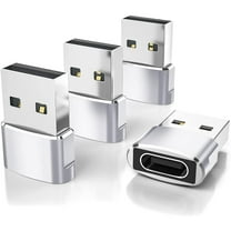 Xameyia 4-Pack USB C Female to USB Male Adapter for Most Device,Silver