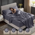 thumbnail image 4 of 4-Piece Extra Deep Pocket Sheet Set | Fits upto 21 Inch Mattresses, Soft Cooling Microfiber, Hotel Luxury, OEKO-TEX Certified | Utopia Bedding, King, Grey, 4 of 6