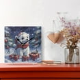 thumbnail image 2 of WOBOGO A Cute White Polar Bear Wall Clock 7.78 Inch Battery Operated Silent Unit Square Rustic Vintage Style for Home Bedroom Office Black Pointer, 2 of 8