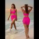 thumbnail image 5 of Conjunto de Bikini de Cintura Alta con Falda de Baño para Mujer, Color Rojo Rosa, Talla XL, 5 of 6