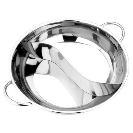 - Moaere 15'' Stainless Steel Shabu Hot Pot with Divider for Induction Cooktop Gas Stove